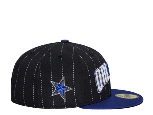 NEW ERA 59FIFTY 7 3/4 ORLANDO MAGIC PINSTRIPE TWO TONE EDITION SATIN BRIM FITTED - Picture 2 of 4