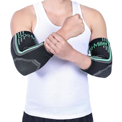 Doc Miller Arm & Elbow Support Pain Relief Elbow Compression Brace Sleeve GREEN