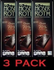 **NEW** MOSER ROTH PREMIUM DARK CHOCOLATE 70% COCOA 4.4 OZ - 3 PACK