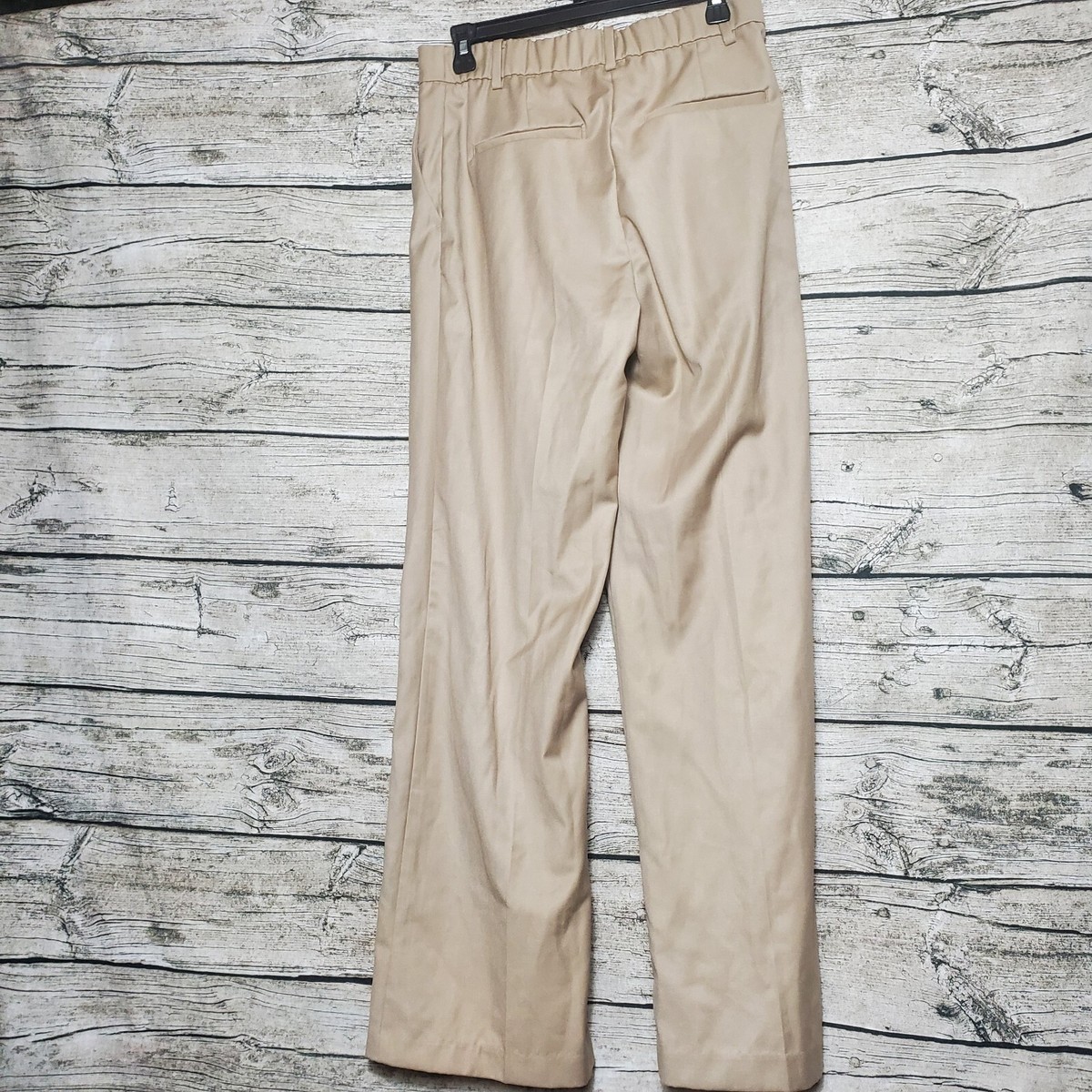 パンツ MAZZ double waist beige pants Cotton Double-Waistband Mid-Rise Trouser in Pants & Shorts