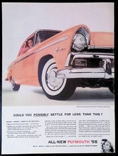 Print Ad 1955 Plymouth Belvedere 6 Club Sedan Pretty Woman Longest car