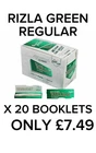 100% Genuine Rizla Green Standard Original Cigarette Rolling Book Papers X 20