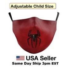 Children Spiderman Superhero Face Mask Reusable Adjustable Cloth Kids Washable