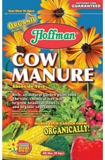 Hoffman Organic Cow Manure Garden Fertilizer Plant Food, 1-1-1, 20 Pounds