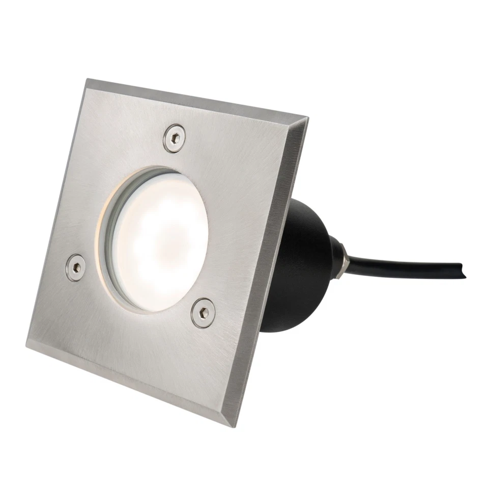 Bodeneinbauleuchte Bodeneinbaustrahler IP67 EDELSTAHL GU10 LED 230V Flach Garten - Bild 2 von 4