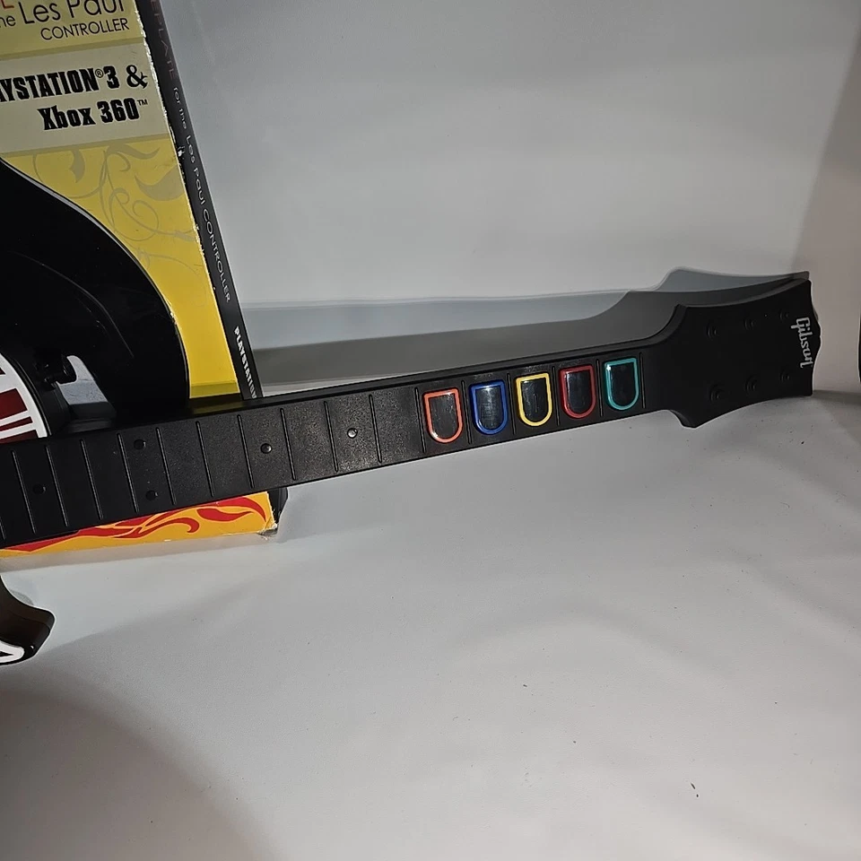 Microsoft Xbox 360 Wireless Gibson Les Paul Guitar Hero Aerosmith Controller  - Image 4 of 4