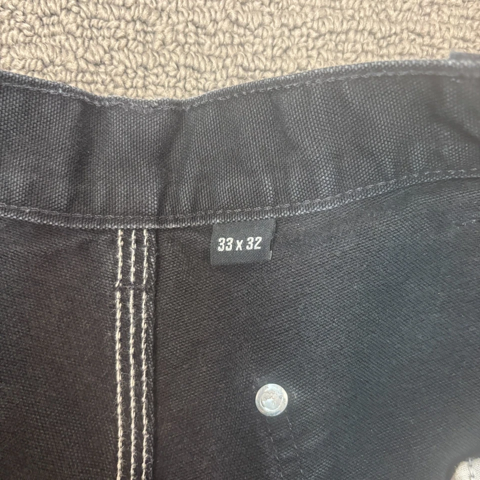 Vintage Carhartt Pants Mens B01 BLK 29X30 33X32 Double Knee Workwear Trashed USA - Image 4 of 4