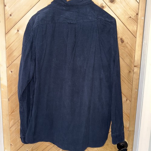 Fjallraven Ovik Cord Shirt Women’s XL Navy Corduroy Cotton Button Long Sleeve - Picture 5 of 6