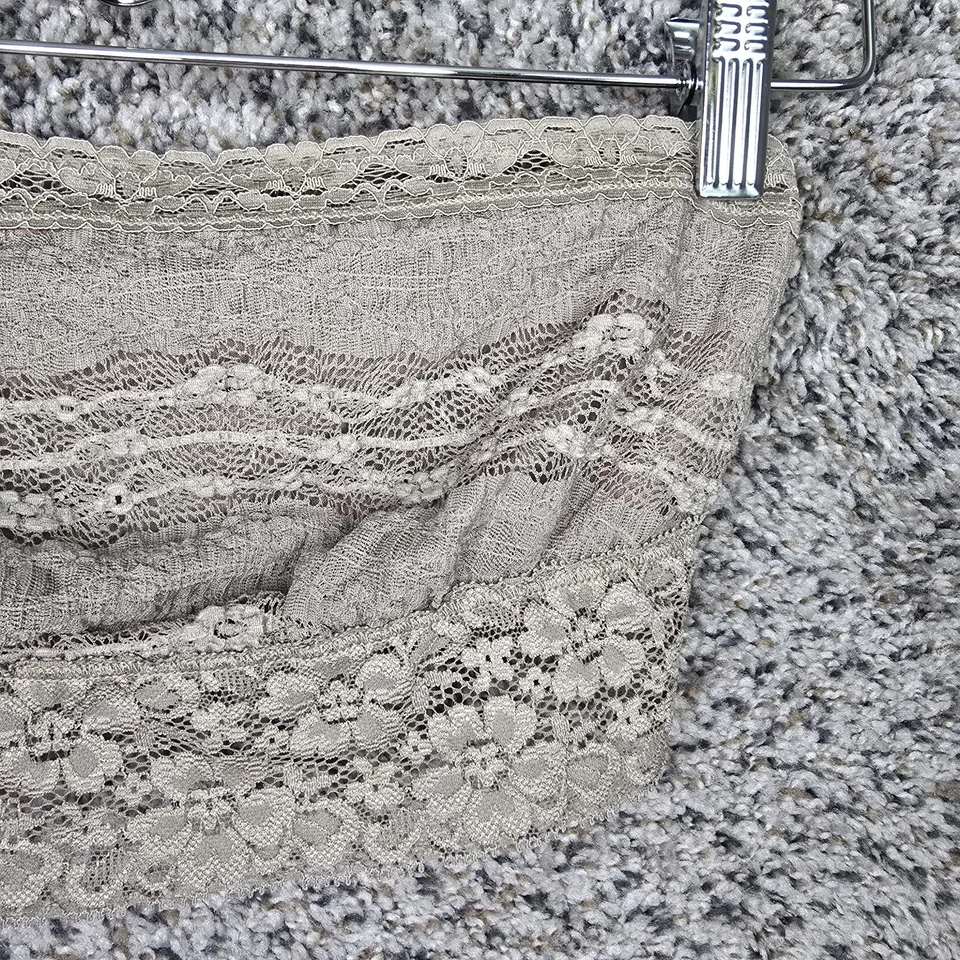 Free People Bralette Womens Small Taupe Lacey Looks Bandeau Strapless Stretch - Image 2 of 4