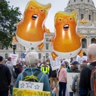 2 PC Trump Baby Blimp Balloon 25.2 Inches AM I a Baby Al Film Inflatable Toy USA