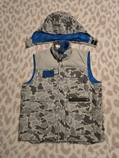 Stussy Snap Camouflage Puffer Vest Size Large New With Tags And Detachable Hood