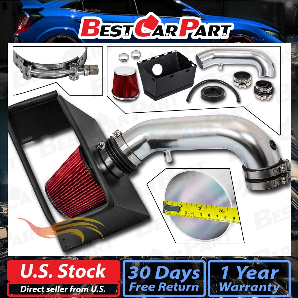 BCP RED 2009-2018 Ram 1500 2500 5,7 л V8 теплозащитный экран воздухозаборник набор + фильтр - Изображение 2 из 4