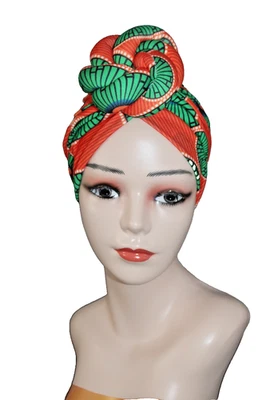 bonnet turban coloré tissu fluide et extensible - Photo 1/4