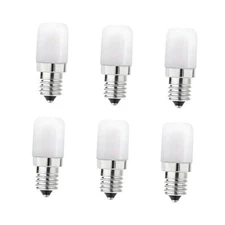E12 LED Light Bulbs for Night Light Bulbs Dyer 6 Count (Pack of 1) Warm White