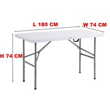 6ft Folding Trestle Table Heavy Duty Foldaway Lightweight Christmas Dinner Host