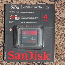 SanDisk Ultra CompactFlash Card 4GB 30MB/s 200x CF Memory Card New open box