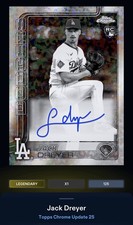 25 Topps Bunt DIGITAL Chrome Mini Diamond Signature LEGENDARY Jack Dreyer