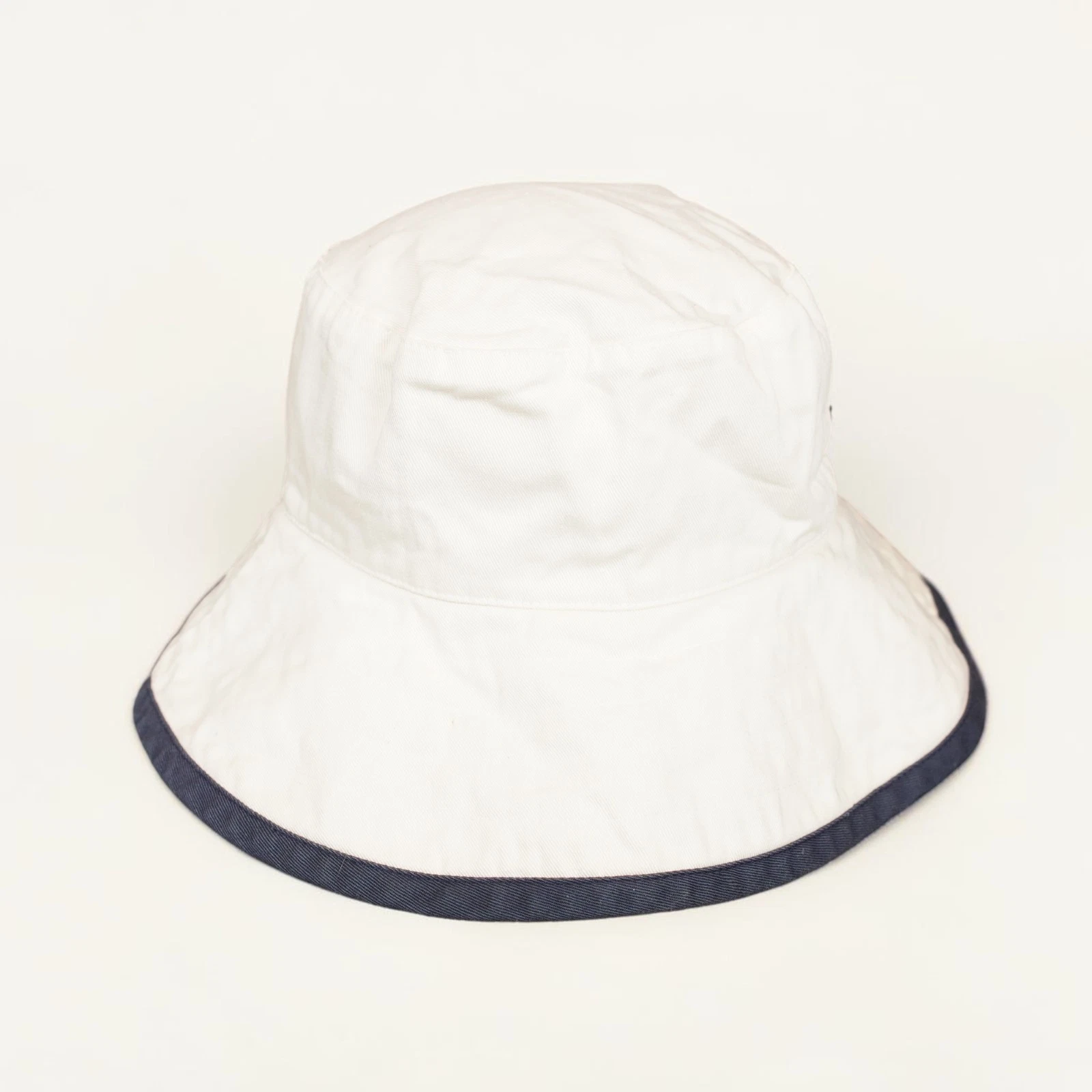 VINTAGE Ralph Lauren Hat Bucket White Cotton Twill Pony Made USA Y2K Unisex