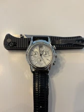 ESQ by Movado Swiss Chronograph Unisex Watch 38mm Stainless Steel Band - Runs