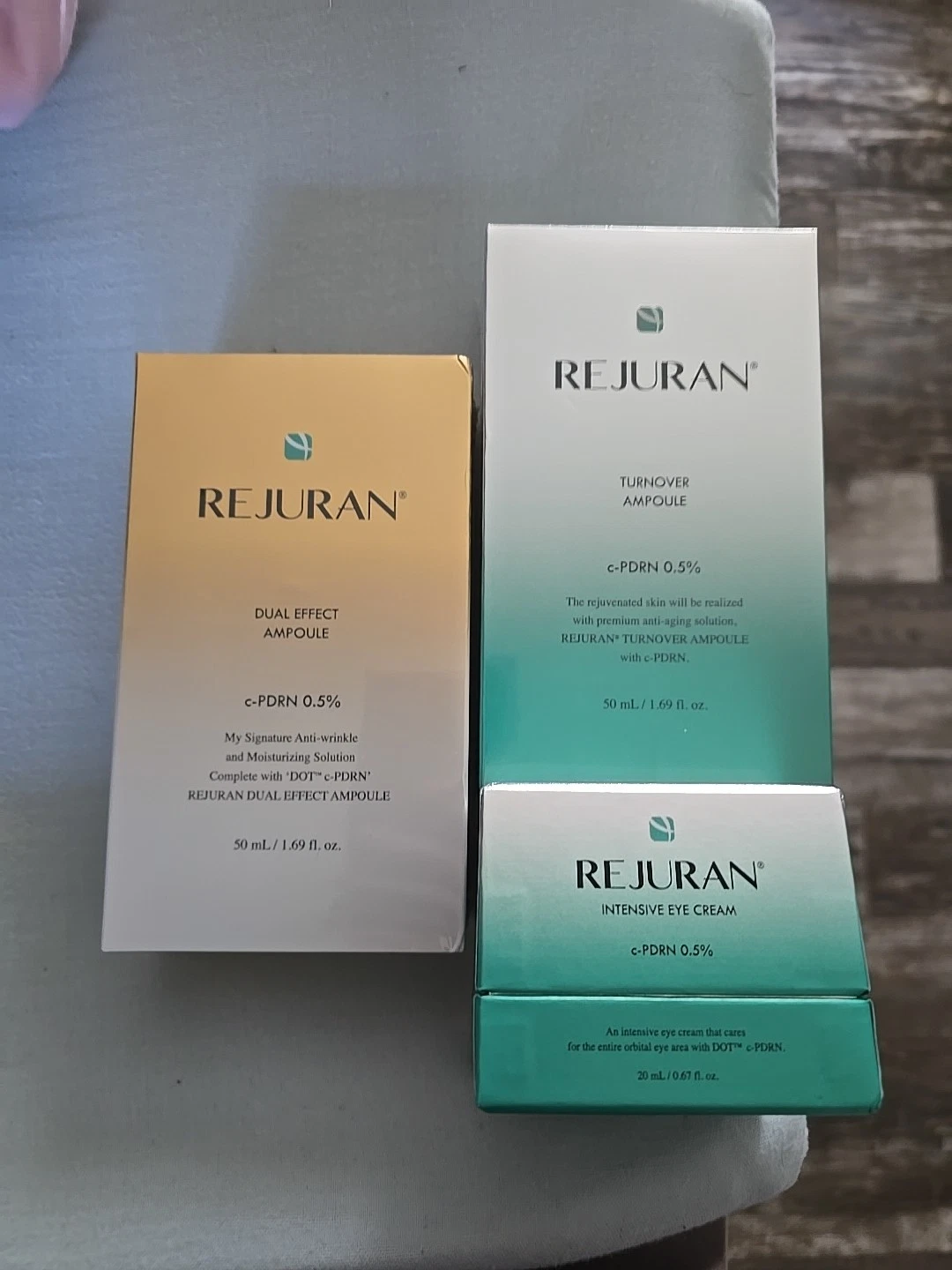 Rejuran Dual Effect Turnover Ampoule PDRN Intensive Eye Cream 3 Piece Skin Set
