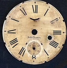 Early Antique Used Seth Thomas Clock Dial