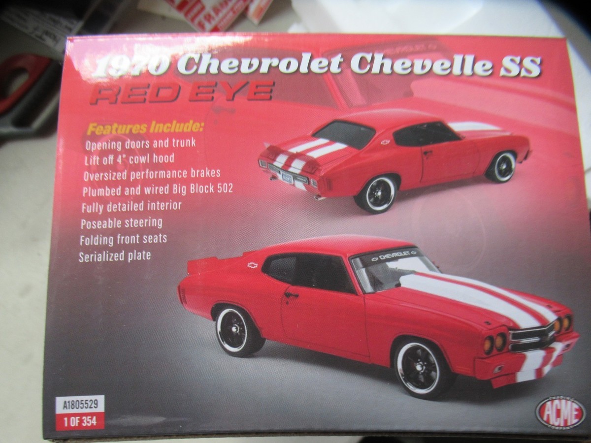 1970 RED EYE CHEVROLET CHEVELLE SS 1/18 CHEVY VINTAGE STREET CAR