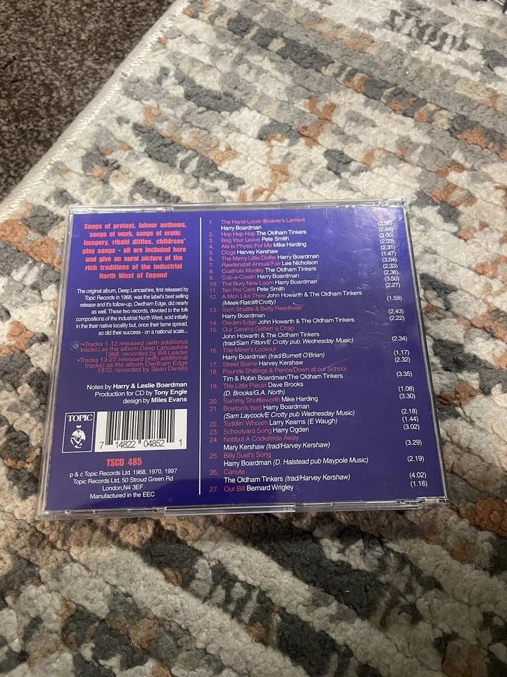 Various Artists - Deep Lancashire (2009) 1968 LP ON TOPIC LABEL CD FOLK ENGLISH - Image 2 of 2