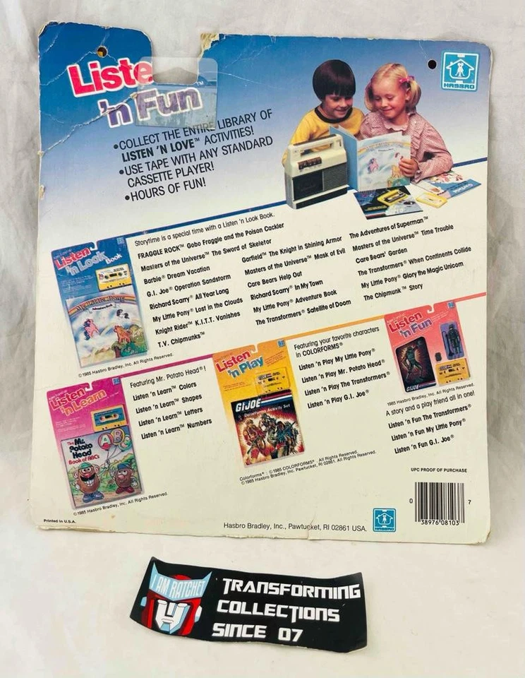 Transformers Original G1 1984 Listen N Fun Yellow Cliffjumper MOSC Sealed - Image 3 of 3