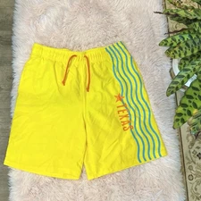Creative Apparel Concepts Yellow Blue Orange Texas Swim Trunks Sz M Mesh Liner