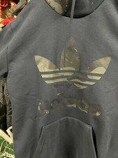 New In Plastic Men's adidas Camo Pullover Hoodie Navy Small