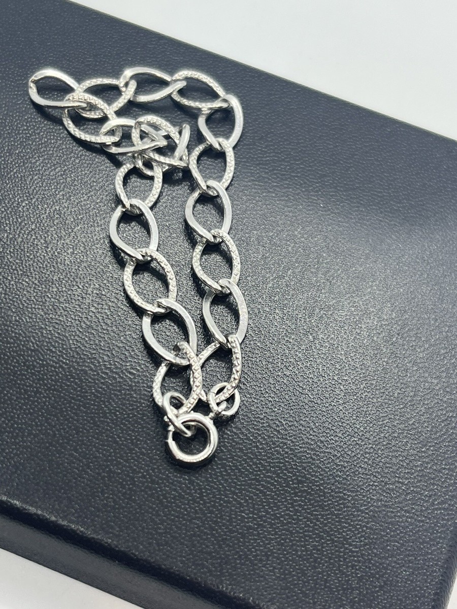 Vintage sterling silver oval link chain bracelet | eBay