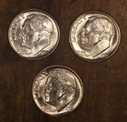 1955 P D S  Roosevelt Dimes  CH BU  LUSTER! 90% Silver US