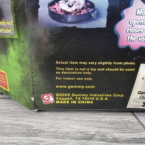 Gemmy Industries Skull Halloween Candy Bowl Motion Activated Movement & Talking - Picture 7 of 7