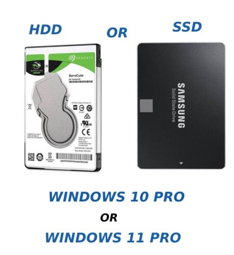 1TB HDD/SSD 2,5" SATA-Festplatte für Laptop mit Win 10/Win 11 Pro vorinstalliert - Bild 1 von 19