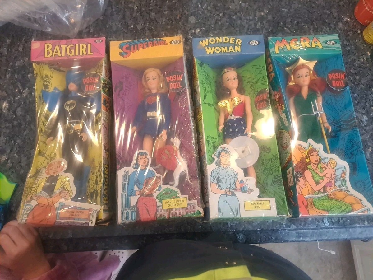 RARE Ideal Super Queens BatGirl, Wonder Woman, Supergirl, Mera