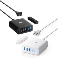 Anker 6-in-1 Desktop Charger 112W Multi-Port Charging Station USB-C Fast Charge