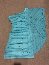 Asymmetric One Shoulder Blue Sequin Bodycon Medium Party New Years NYE Dress