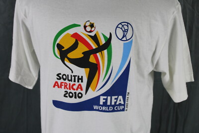 Retro Soccer Shirt - World 2010 Official Logo by Adidas - Men's