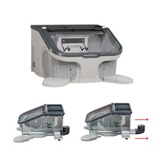 Dental Lab Vacuum Dust Collector Box Sandblasting Protector Box with LED Light