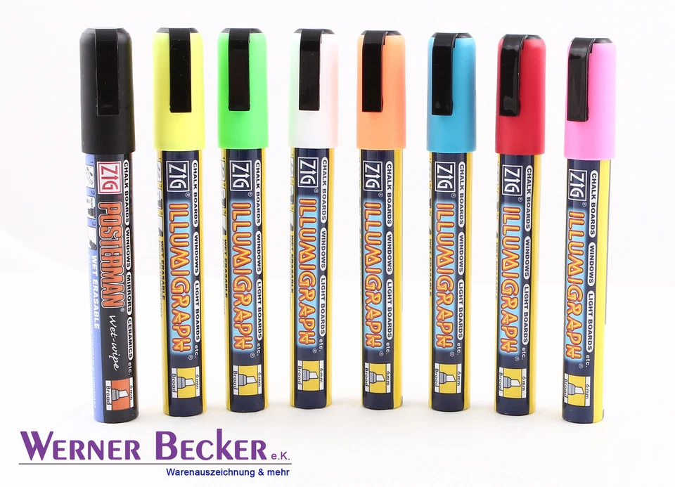 Kreidemarker Illumigraph, 5 und 15mm; Farbe frei wählbar