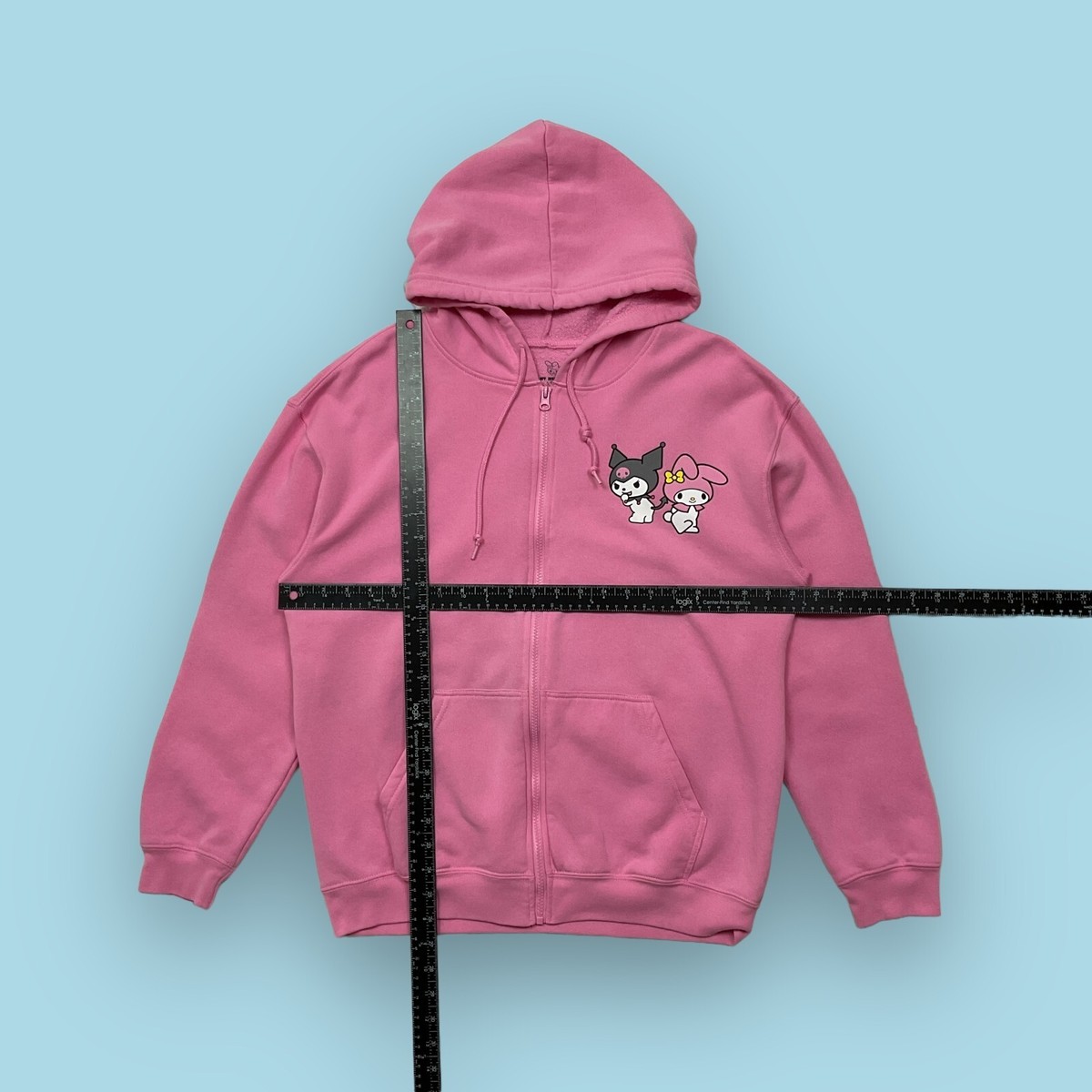 SANRIO KUROMI x MY MELODY Full Zip Hoodie Sweatshirt Women's