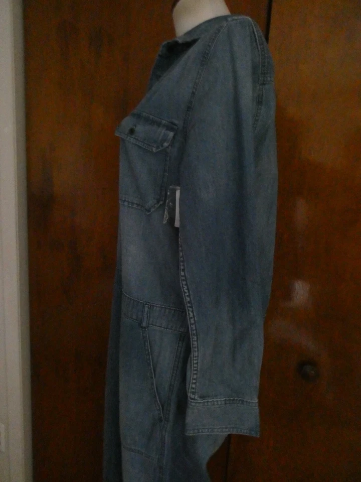 Mono de mezclilla Gap azul algodón manga larga jersey mediano Foto 4 de 4