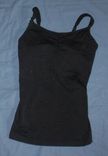 Auden Womens Nursing Cami Built-In Shelf Bra White Black size Medium