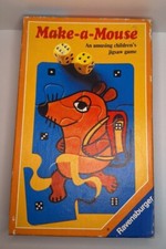 Vintage Ravensburger- Make-a-Mouse Jigsaw Dice Game 1983- Replacement Dice.
