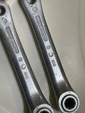 SET PAIR VINTAGE JAPAN SHIMANO ADAMAS 170 26 ALUMINUM BICYCLE CRANK ARMS NICE