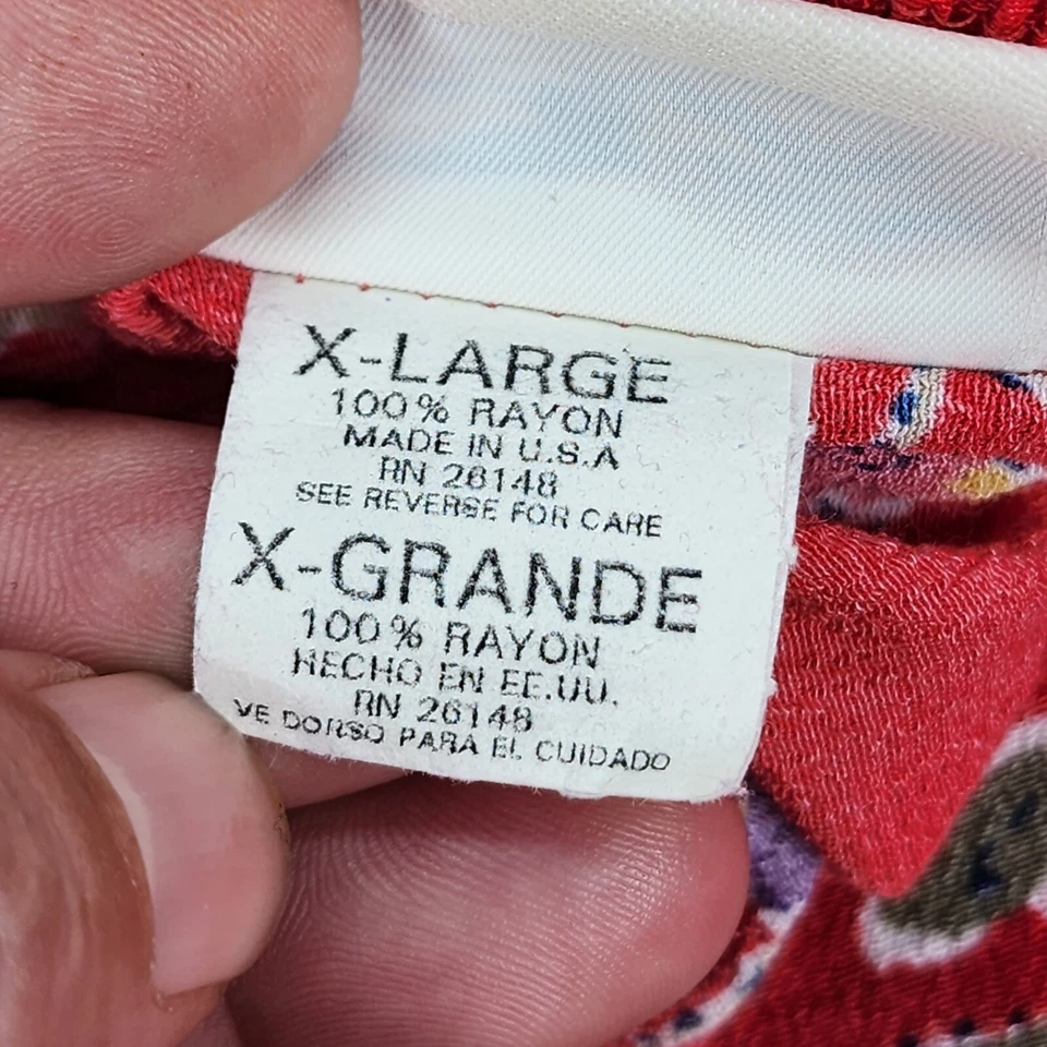 Falda Vintage Mujer XL Roja Floral Pull On Maxi Prairie Cottagecore Años 90 Y2K Foto 4 de 4