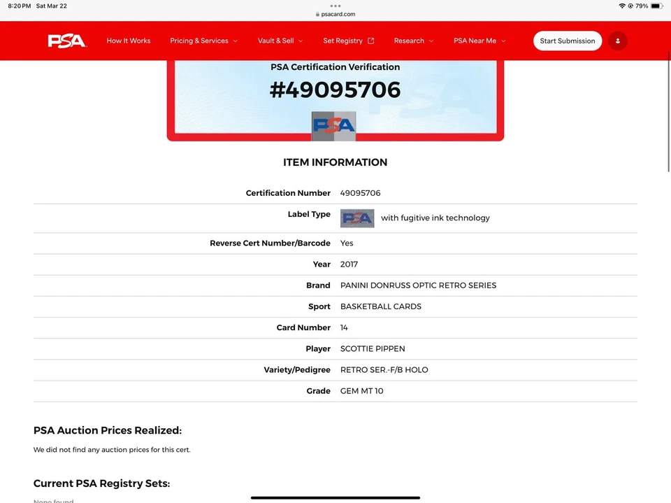 2017 Optic Holo Fast Break Silver Prizm #14 Scottie Pippen/Michael Jordan PSA 10 - Image 4 of 4