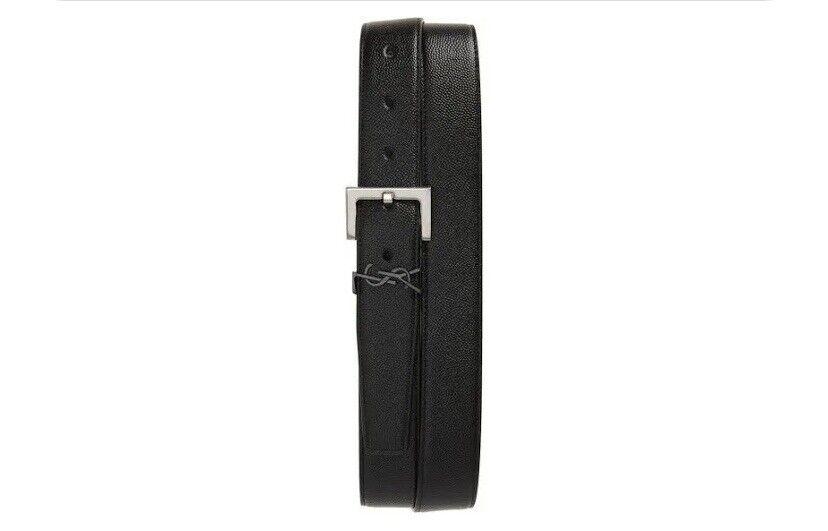 LOUIS VUITTON Calfskin 35mm Pont Neuf Belt 80 32 Black 504196