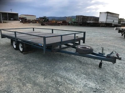 Just Trailers 5m 2 4m Heavy Duty Tandem Flat Top Steel Floor 182s