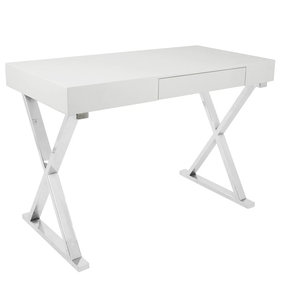 Lumisource luster sale desk in white